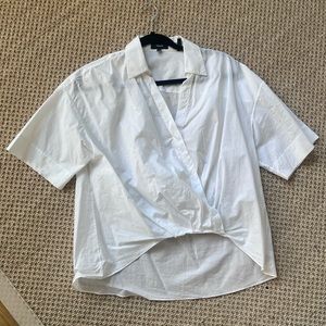 Theory women twist hem dress shirt